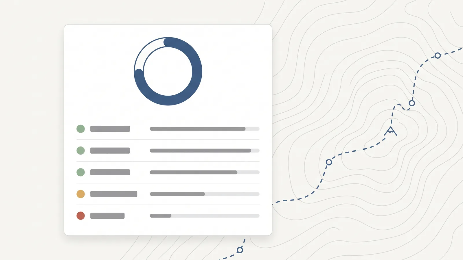 Five areas, one graded report: SSL, security headers, SEO basics, email security, and domain health.